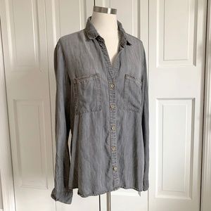 ANTHROPOLOGIE Cloth & Stone Grey Chambray